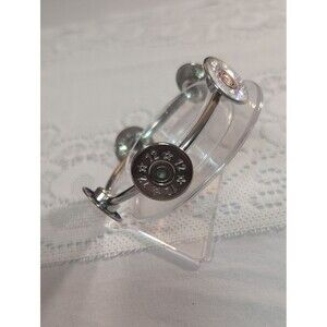 12 Gauge Shotgun Shell Solid Metal Cuff Bangle Bracelet Western Country Jewelry